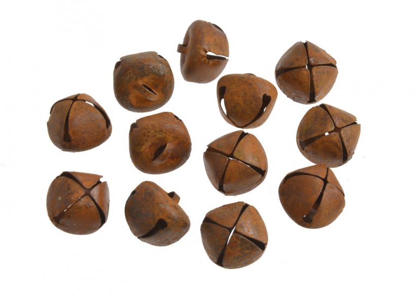 rolničky 2 cm (12 ks) - rusty